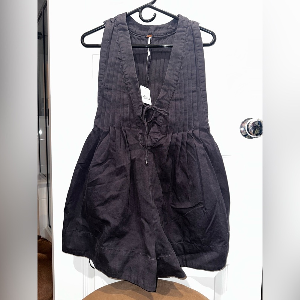 Free People Black Sleeveless Romper